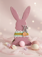 Ο ροζ καρώ λαγός - χειροποίητο πασχαλινό διακοσμητικό - So Cute by Dimi