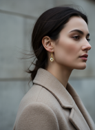 Crystal Dot Earrings – επίχρυσα σκουλαρίκια με κρύσταλλο 3 εκ. – So Cute by Dimi