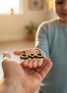 Ξύλινο χειροποίητο μπρελόκ Dad με καρδιά – So Cute by Dimi