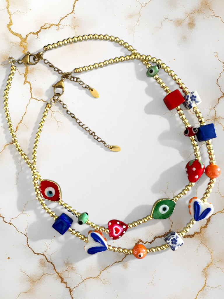 JOYFUL BLUE NECKLACE - So Cute by Dimi