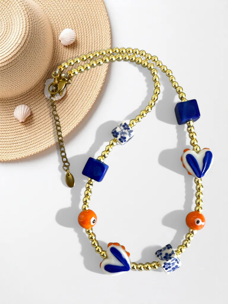 JOYFUL BLUE NECKLACE - So Cute by Dimi