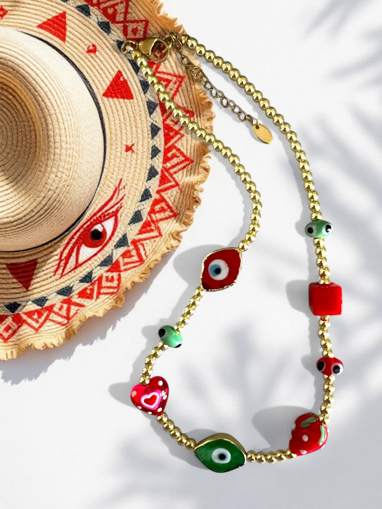 JOYFUL RED NECKLACE - So Cute by Dimi