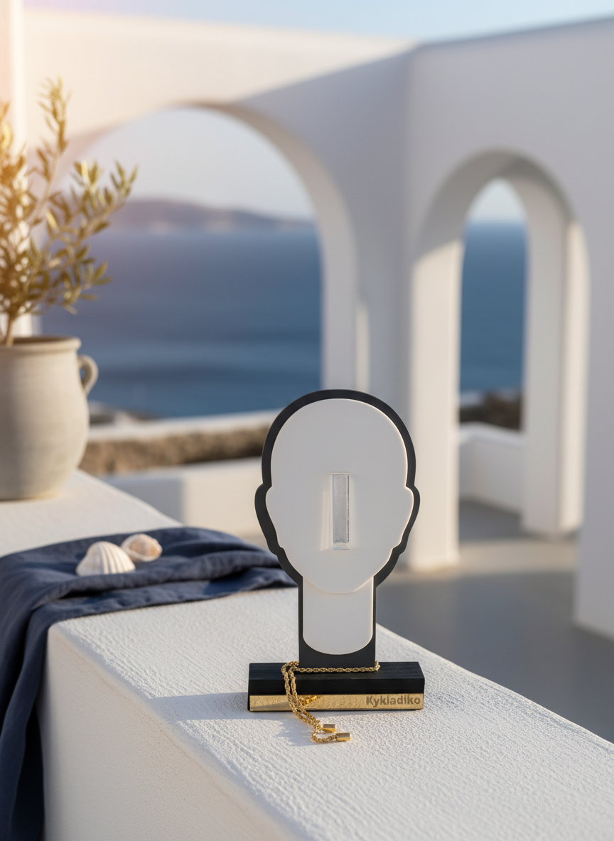 Kykladiko – Επιτραπέζιο Γούρι Κυκλαδικό με Αλυσίδα - So Cute by Dimi