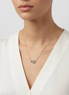 Crystal Vision – Ατσάλινο Κολιέ Μάτι με Στρας - So Cute by Dimi