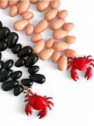 Crabby Chic – Statement κολιέ με χάντρες & κόκκινο καβούρι - So Cute by Dimi
