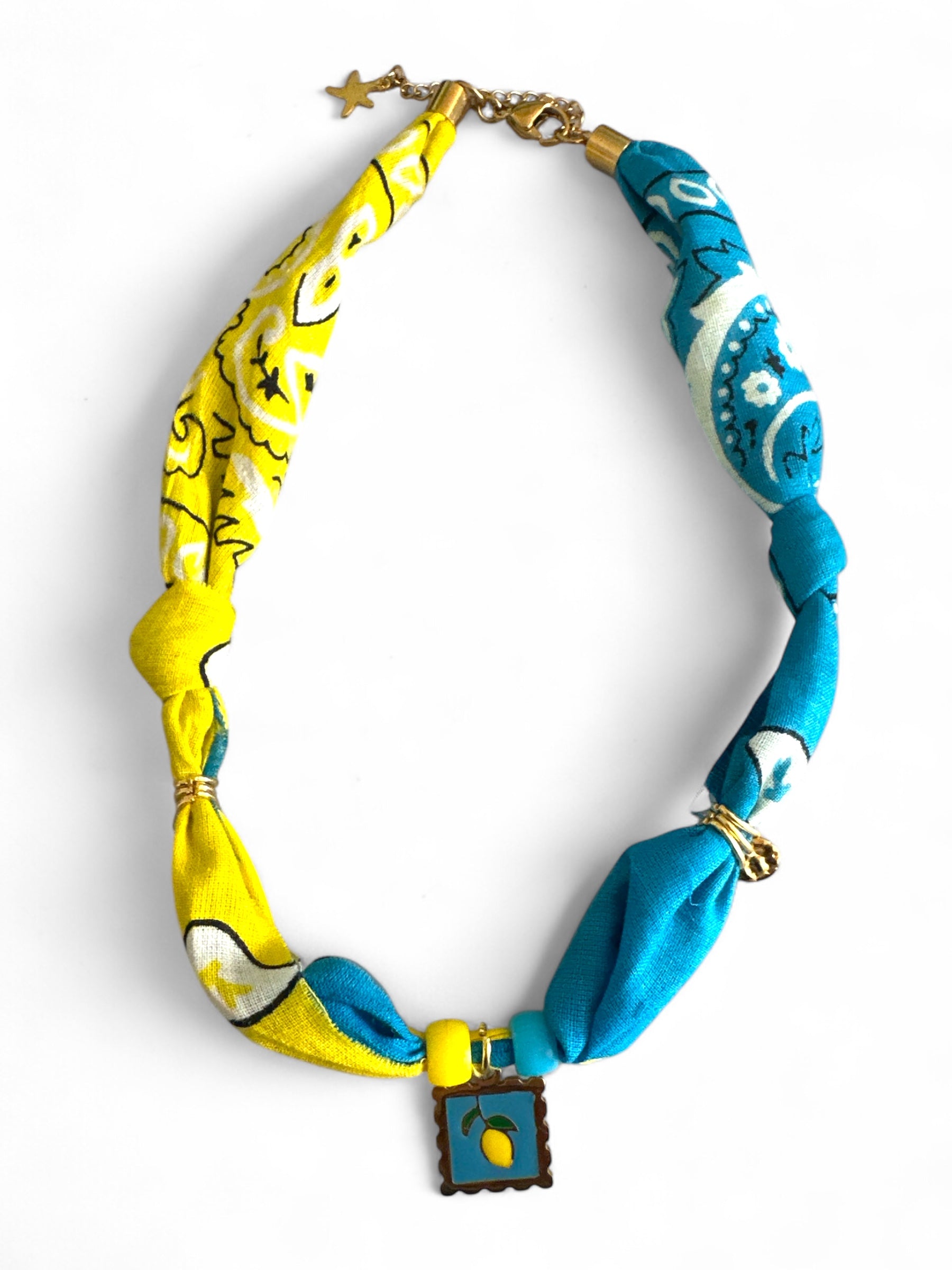 Dolce Vita Fruit Charms – Κολιέ με bandana  & φρουτένιο charm - So Cute by Dimi