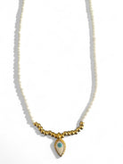 White Coast Necklace – Ματάκι Σταγόνα - So Cute by Dimi
