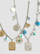 Mystic Icons – Ατσάλινο Κολιέ με Μάτι & Χαρακτηριστικά Charms - So Cute by Dimi