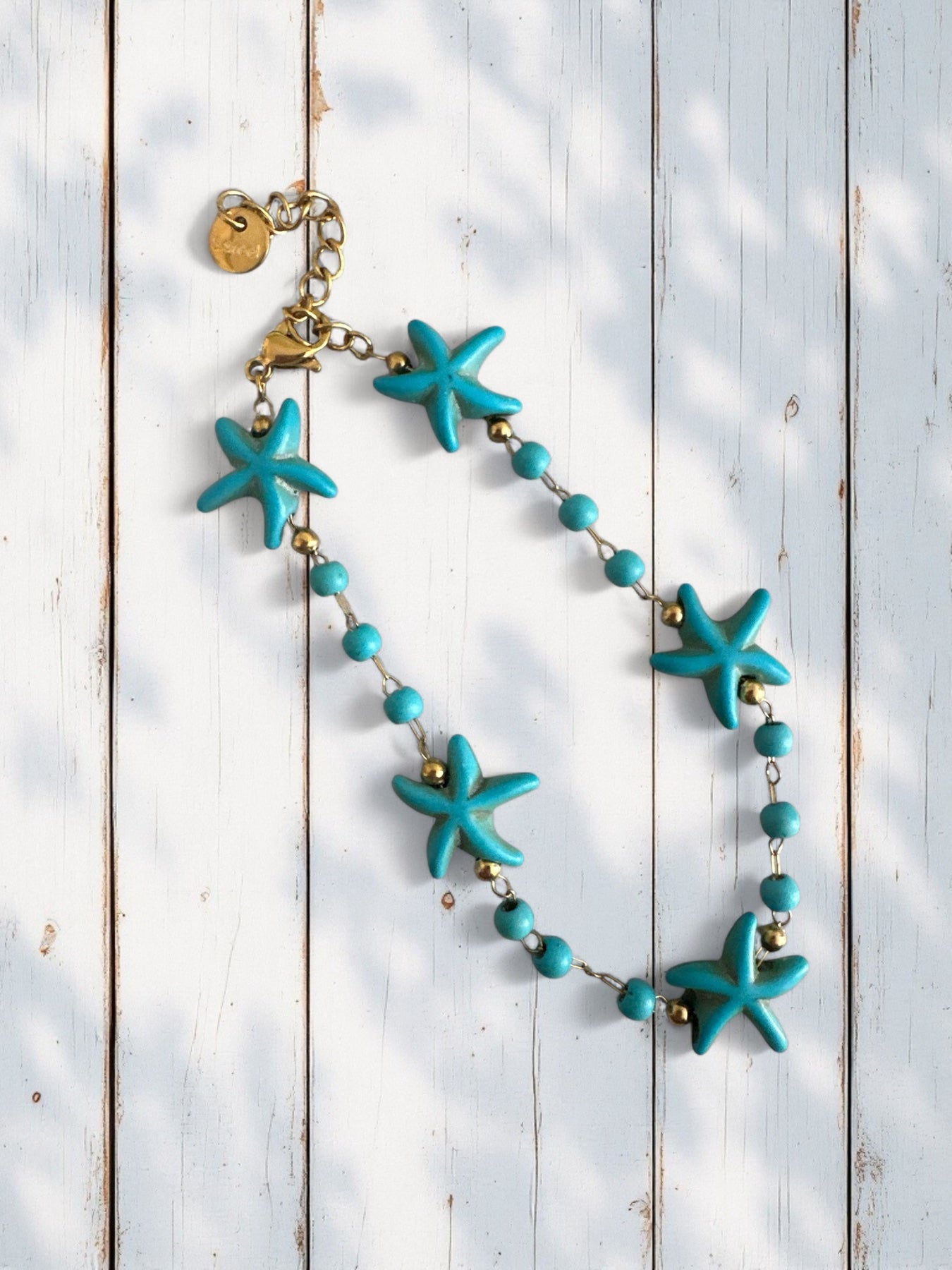Starfish Parade – Βραχιόλι με Αστερίες από Χαολίτη & Ατσάλινη Αλυσίδα - So Cute by Dimi