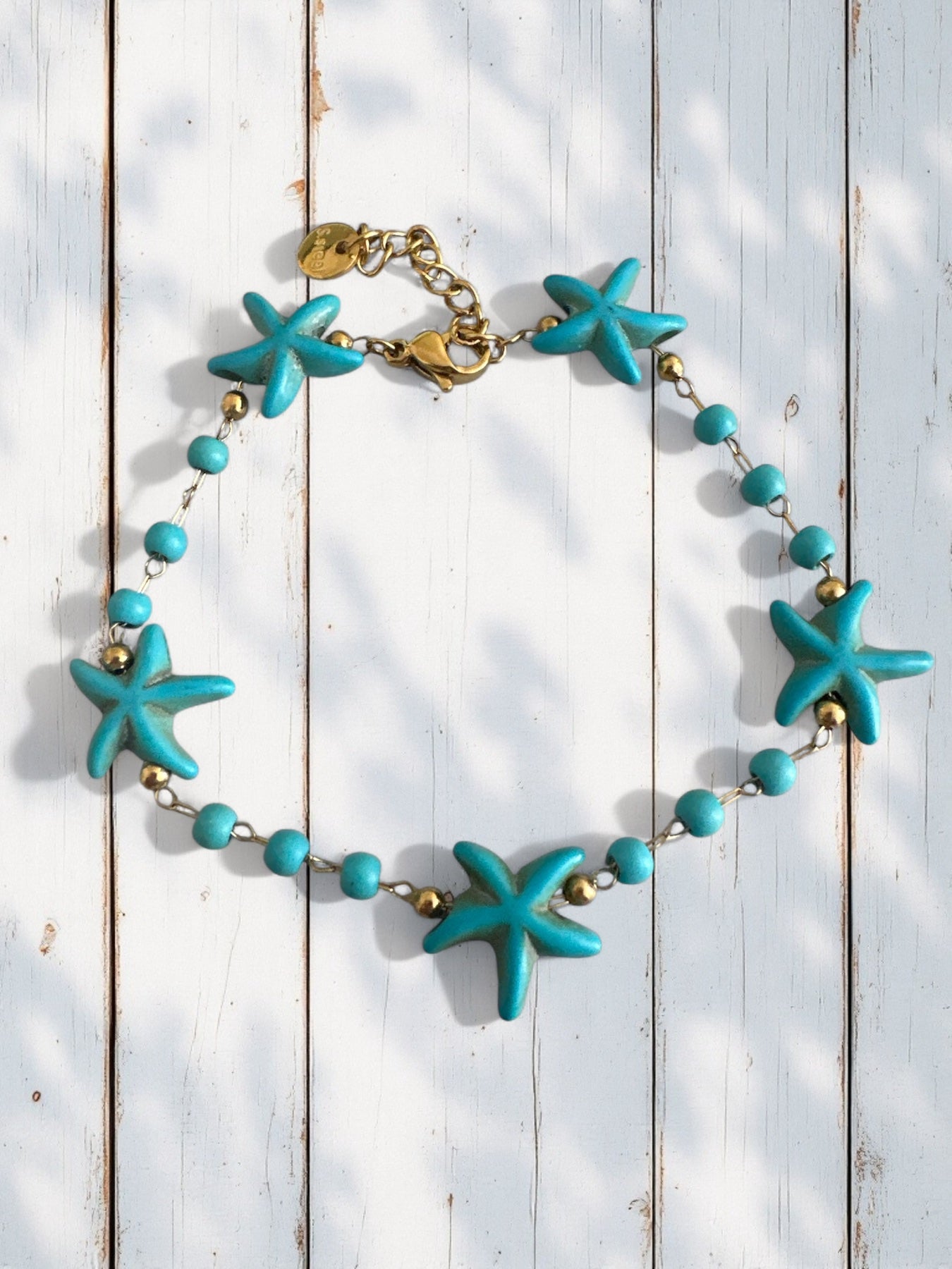 Starfish Parade – Βραχιόλι με Αστερίες από Χαολίτη & Ατσάλινη Αλυσίδα - So Cute by Dimi