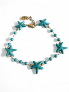 Starfish Parade – Βραχιόλι με Αστερίες από Χαολίτη & Ατσάλινη Αλυσίδα - So Cute by Dimi