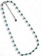 Rosario Turquoise – Ατσάλινο Κολιέ με Χαολίτη σε Ασήμι & Χρυσό - So Cute by Dimi