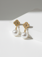 Ατσάλινα Σκουλαρίκια με Πέρλα και Ζιργκόν | So Cute By Dimi