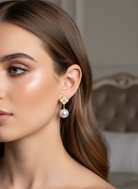 Ατσάλινα Σκουλαρίκια με Πέρλα και Ζιργκόν | So Cute By Dimi