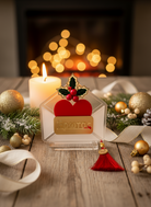 💌 Επιτραπέζιο Γούρι «Έρωτας» – Plexiglass με Καρδιά & Χριστουγεννιάτικα Στοιχεία - So Cute by Dimi