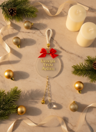 Κρεμαστό γούρι Ευτυχία Υγεία Αγάπη 2026 από plexiglass με κόκκινο φιόγκο, κρυστάλλινη σταγόνα & κουδουνάκι – So Cute by Dimi