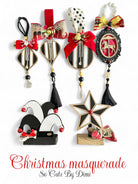 Χειροποίητα Χριστουγεννιάτικα γούρια Masquerade Collection από ξύλο & plexiglass – So Cute by Dimi