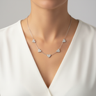 Crystal Hearts ατσάλινο κολιέ με καρδιές ζιργκόν – So Cute by Dimi