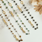 Ατσάλινο Κολιέ με Ημιπολύτιμες Πέτρες | So Cute by Dimi