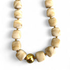 Square Beads Necklace – Κολιέ με Τετραγωνισμένες Χάντρες & Χρυσή Λεπτομέρεια - So Cute by Dimi