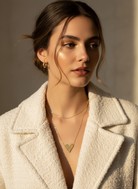 Golden Heart ατσάλινο κολιέ Miyuki με χρυσή καρδιά – So Cute by Dimi