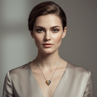 Ατσάλινο κολιέ Double Heart σε διχρωμία So Cute by Dimi