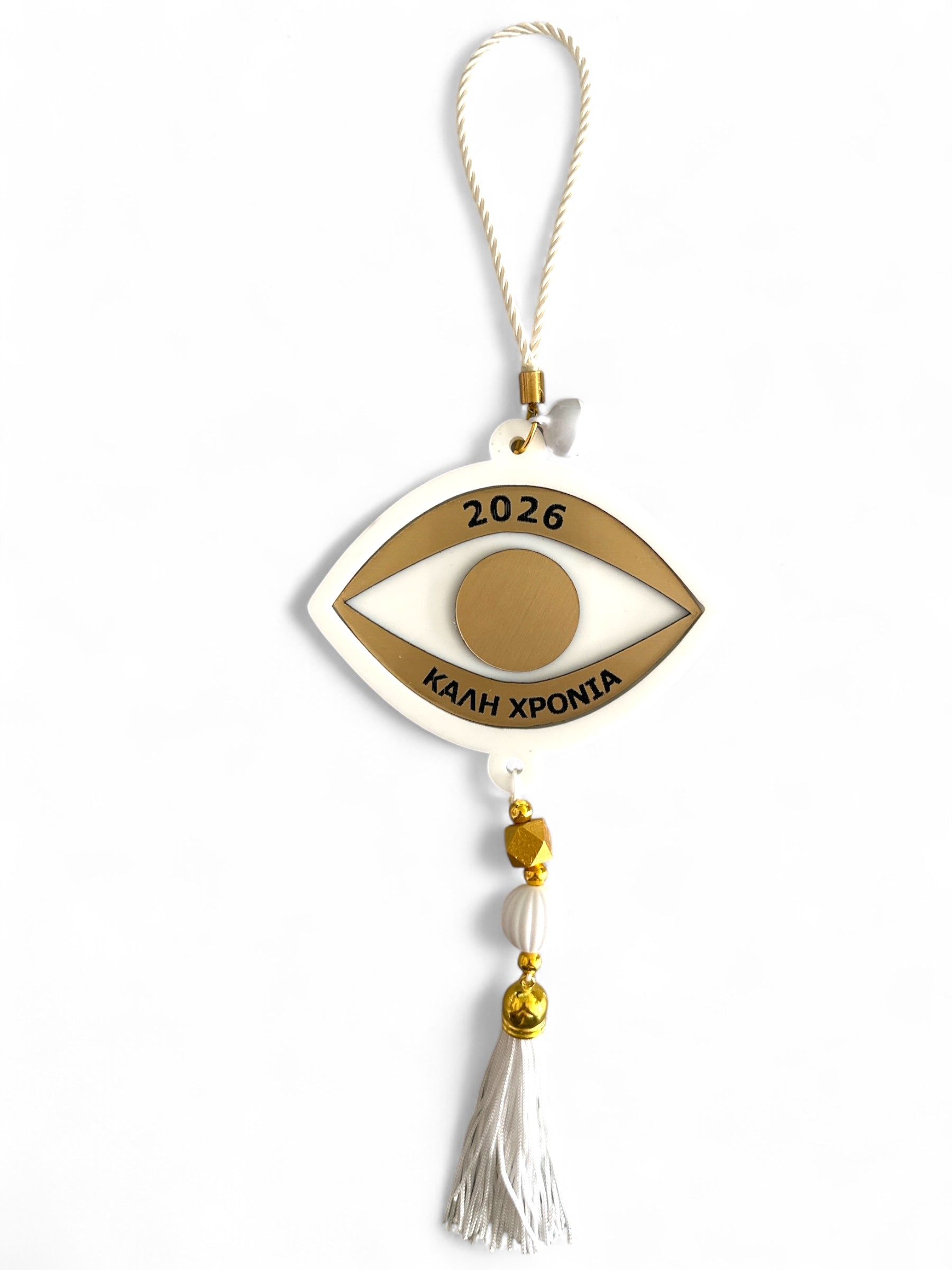 Γούρι 2026 Μάτι –  Plexiglass με Φούντα | Συλλογή Symbolic Luxe - So Cute by Dimi