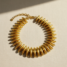 Ατσάλινο τσόκερ Steel Shine με οβάλ χάντρες  So Cute by Dimi