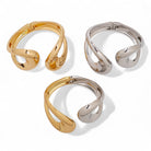 Statement sculptural cuff bracelet σε χρυσό, ασημί και δίχρωμο, So Cute by Dimi