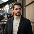 Ανδρικό ατσάλινο κολιέ άγκυρα με σμάλτο| So Cute by Dimi