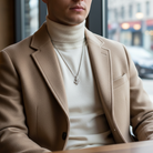 Ανδρικό ατσάλινο κολιέ άγκυρα με σμάλτο| So Cute by Dimi