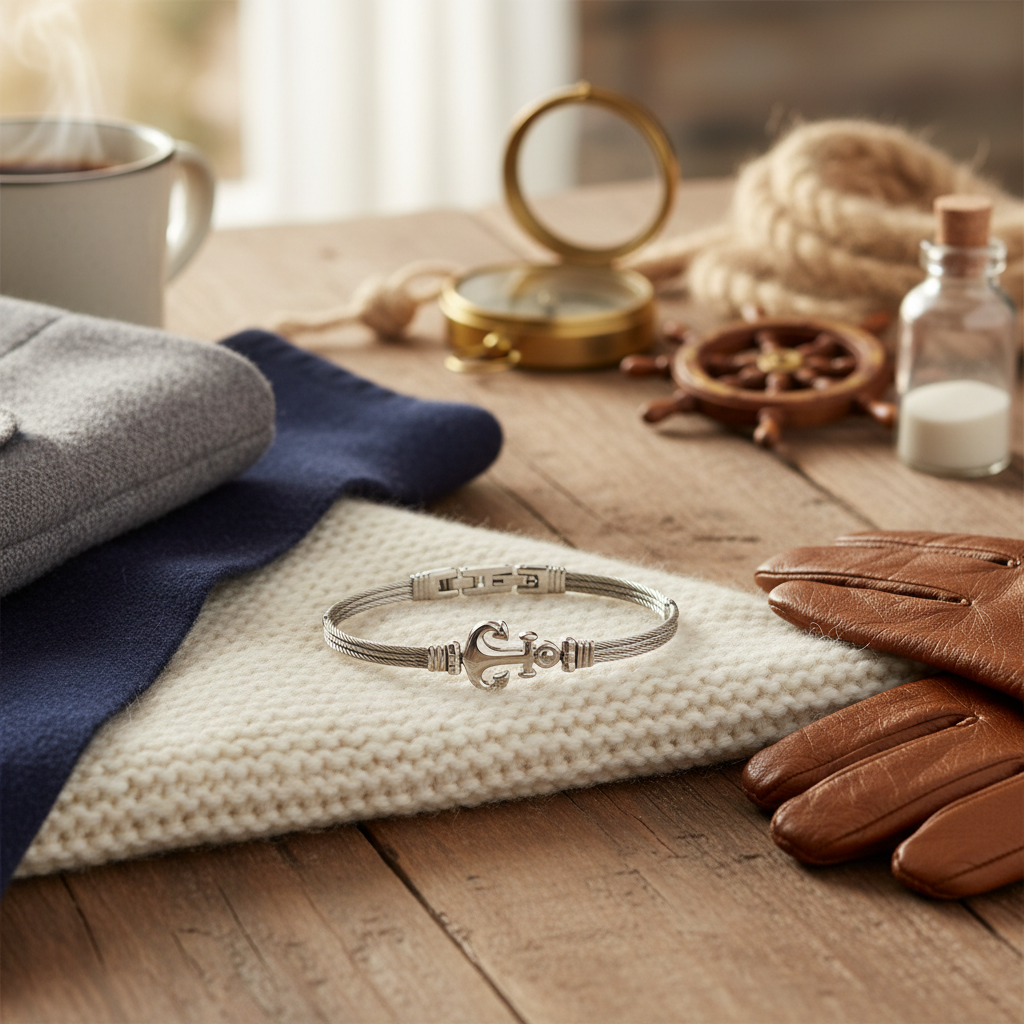 Ανδρικό βραχιόλι άγκυρα από ανοξείδωτο ατσάλι σε τέσσερα χρώματα – So Cute by Dimi