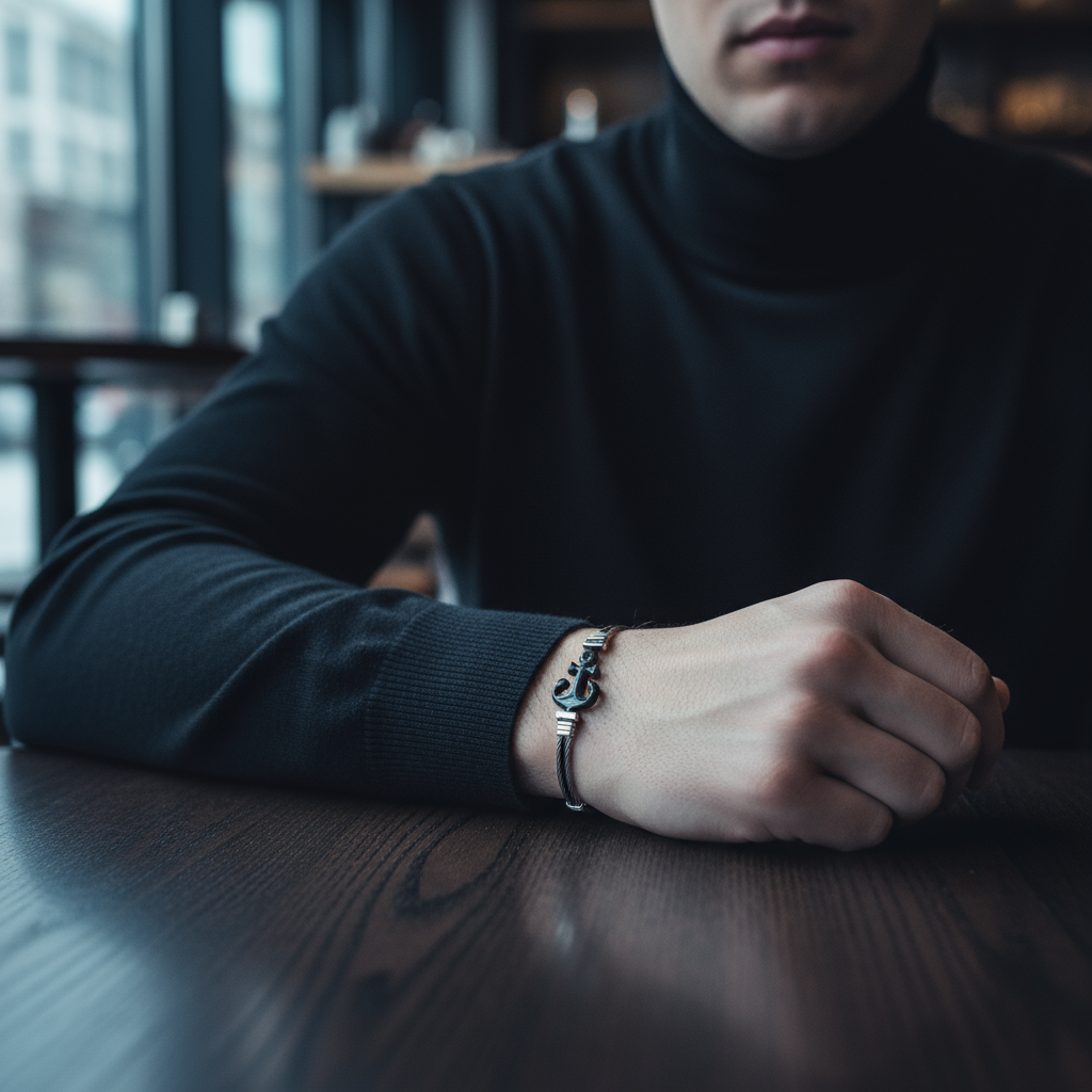 Ανδρικό βραχιόλι άγκυρα από ανοξείδωτο ατσάλι σε τέσσερα χρώματα – So Cute by Dimi