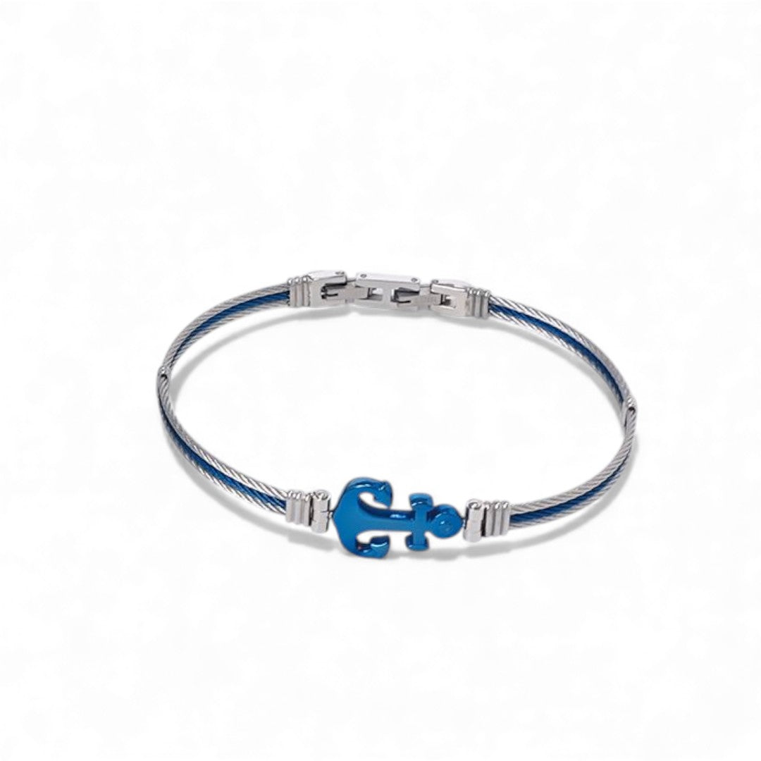 Ανδρικό βραχιόλι άγκυρα από ανοξείδωτο ατσάλι σε τέσσερα χρώματα – So Cute by Dimi