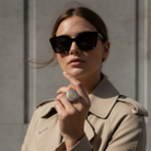 Ατσάλινο δαχτυλίδι κωνσταντινάτο δίχρωμο με ζιργκόν – Divine Shine Ring by So Cute by Dimi