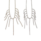 Stainless steel fringe necklace with rhinestones in gold and silver – fashion jewelry by So Cute by Dimi.