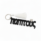 Ξύλινο μπρελόκ “Παππούς” με φούντα και γκλίτερ καρδιά – So Cute by Dimi