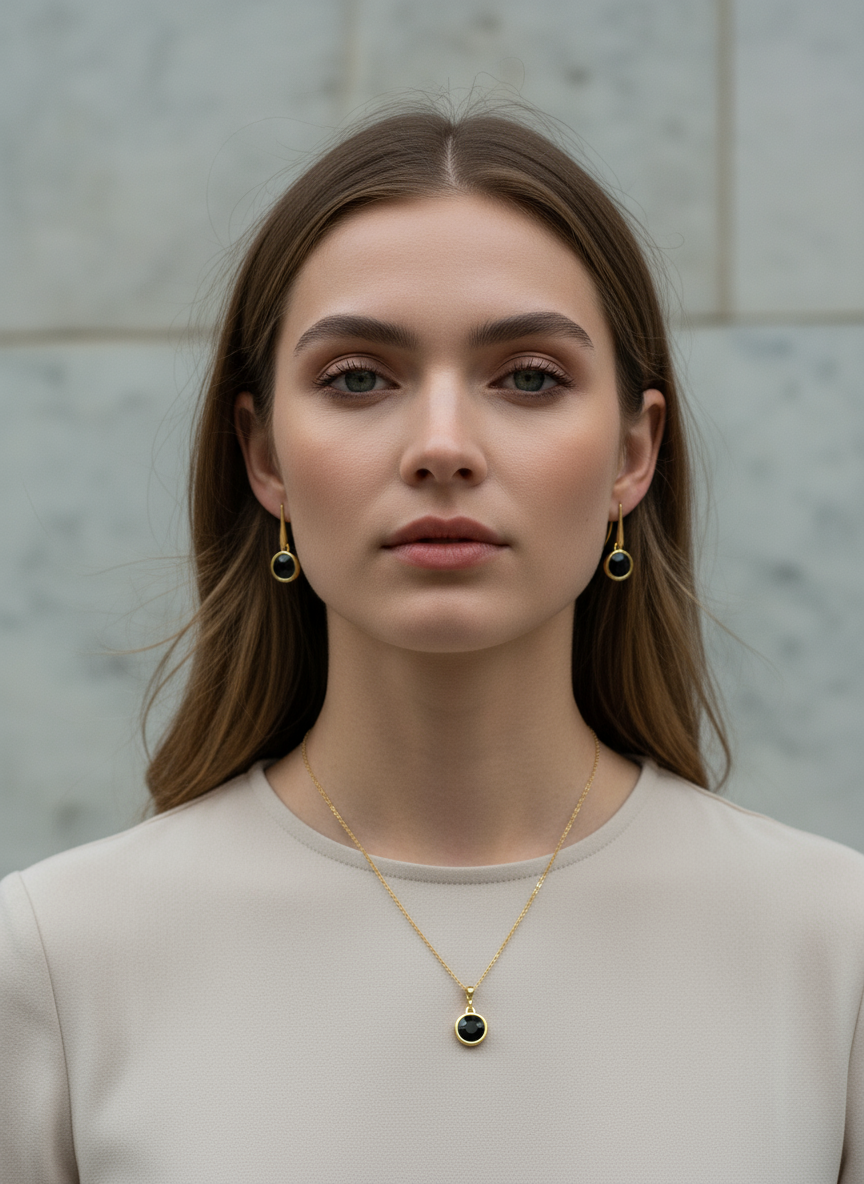 Crystal Dot Earrings – επίχρυσα σκουλαρίκια με κρύσταλλο 3 εκ. – So Cute by Dimi