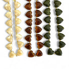 ατσάλινο κολιέ με καρδιές σε αποχρώσεις olive, amber και ivory – Marbella Hearts Necklace So Cute by Dimi