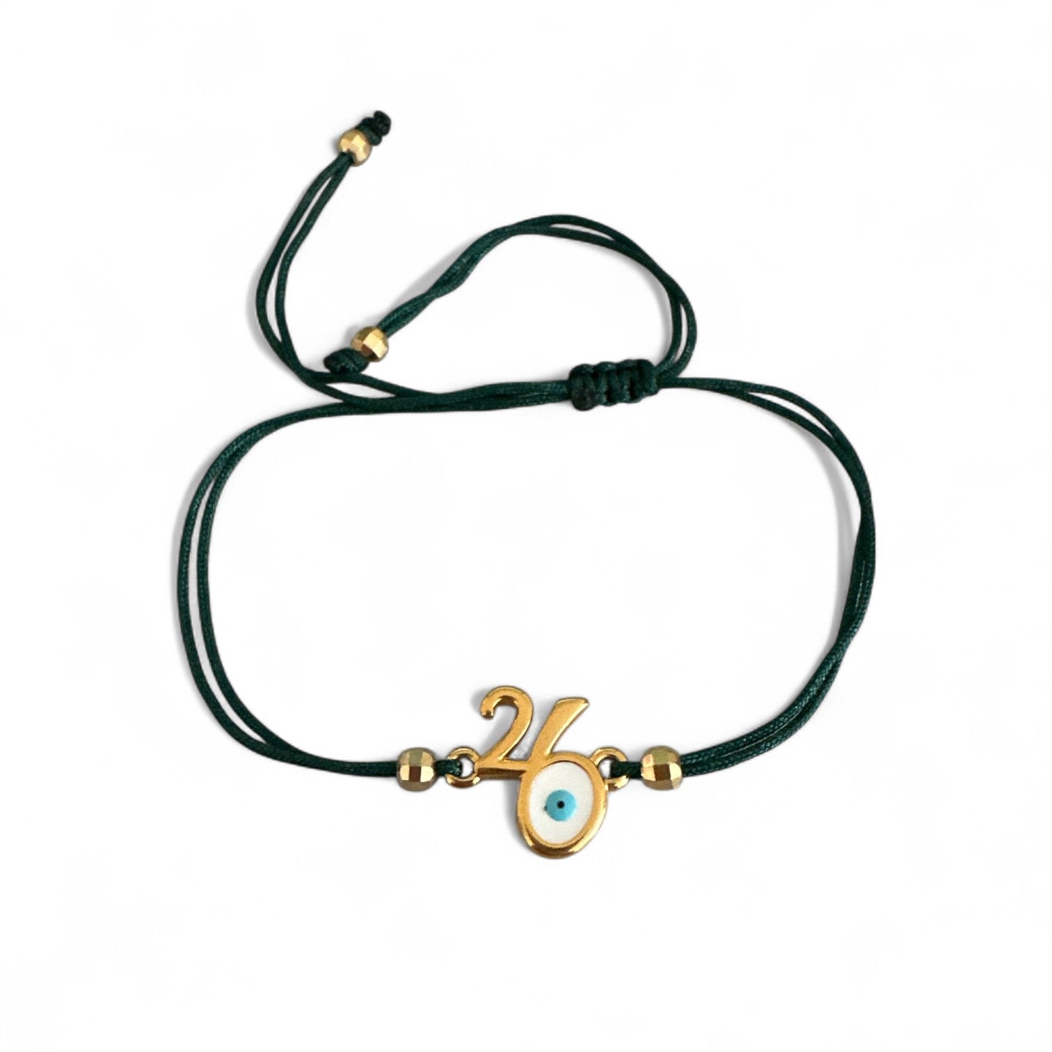 Βραχιόλι γούρι 2026 με ματάκι και χρωματιστό κορδόνι – So Cute by Dimi