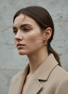 Crystal Dot Earrings – επίχρυσα σκουλαρίκια με κρύσταλλο 3 εκ. – So Cute by Dimi