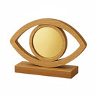 Επιτραπέζιο διακοσμητικό μάτι από ξύλο με χρυσό καθρέφτη