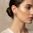 Ατσάλινα hoop σκουλαρίκια με στρας σε χρυσό και ασημί χρώμα – So Cute by Dimi