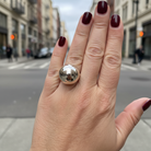 Ball Ring Midi 20mm – Ατσάλινο ρυθμιζόμενο δαχτυλίδι με μεσαία μπίλια