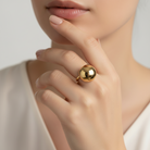 Ball Ring Mini 15mm – Ατσάλινο ρυθμιζόμενο δαχτυλίδι με μικρή μπίλια