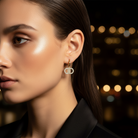 Ατσάλινα σκουλαρίκια κρίκοι με κρυσταλλάκια σε χρυσό – So Cute by Dimi