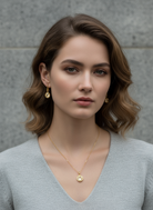 Crystal Dot Earrings – επίχρυσα σκουλαρίκια με κρύσταλλο 3 εκ. – So Cute by Dimi