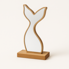 Επιτραπέζια ουρά γοργόνας από ξύλο με καθρέφτη silver mirror – So Cute by Dimi