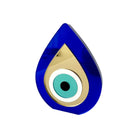 Επιτραπέζιο μάτι σταγόνα Μήλος από plexiglass σε μπλε–χρυσό, χειροποίητο γούρι So Cute by Dimi.