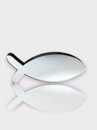 Επιτραπέζιο μίνιμαλ ψάρι plexiglass σε ασημί σε λευκό φόντο- So Cute by Dimi